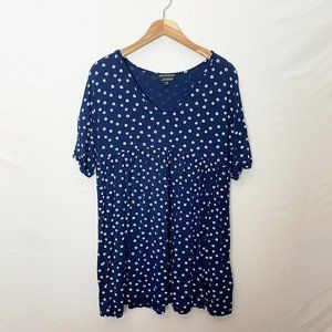 Wednesday's Girl Blue Floral Short Skater Dress M